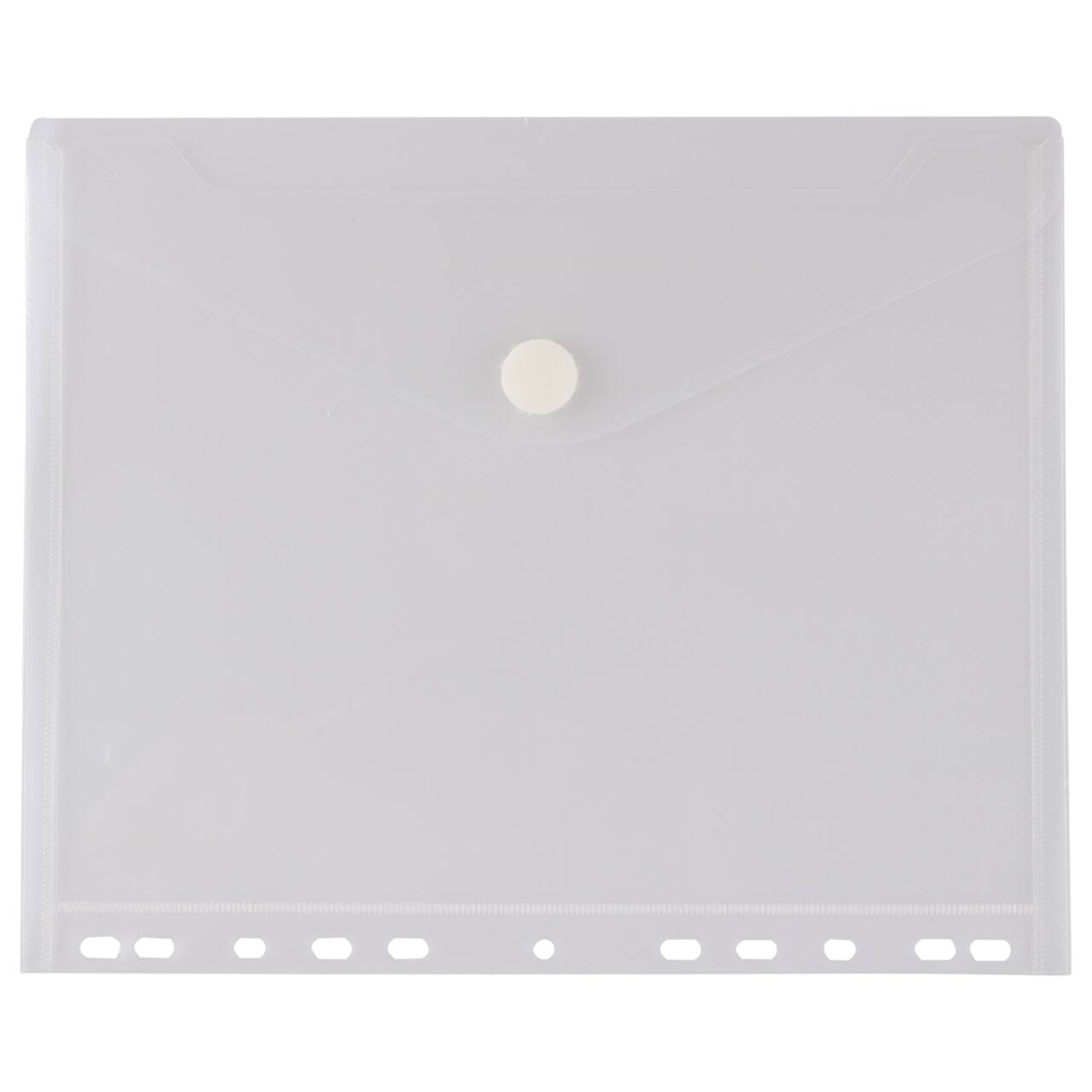 JAM Paper 8.5" x 11" Clear Plastic Hook & Loop Closure Envelopes, 12ct.
